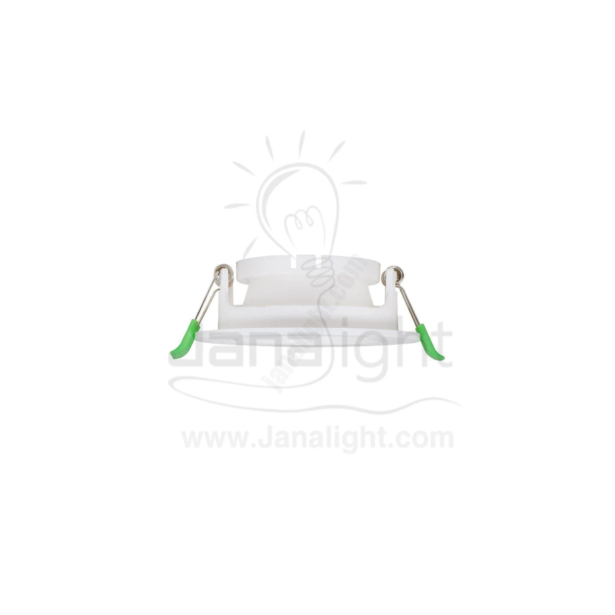 سبوت لايت فارغ متحرك مدور بلاستك ابيض جنى لايت Jn402 Single Round White Spotlight Frame